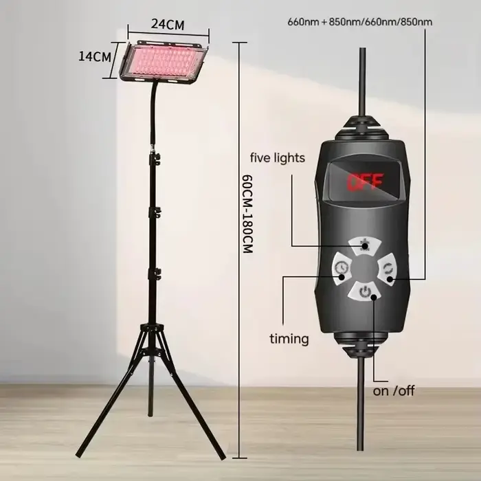 Lampe de thérapie à la lumière rouge à 96 led