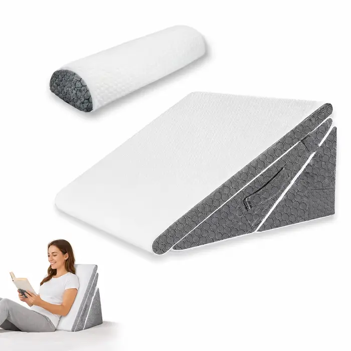 Coussin compensé réglable avec housse de soutien pour le soulagement des douleurs dorsales