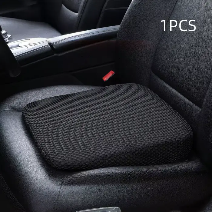 Coussin de siège de voiture rehausseur de 6 cm en mousse à mémoire de forme inclinée, respirant, en 