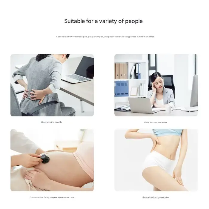 Coussin de siège en mousse à mémoire de forme pour soulager la douleur des hémorroïdes et des coccyx – Donut orthopédique au design creux