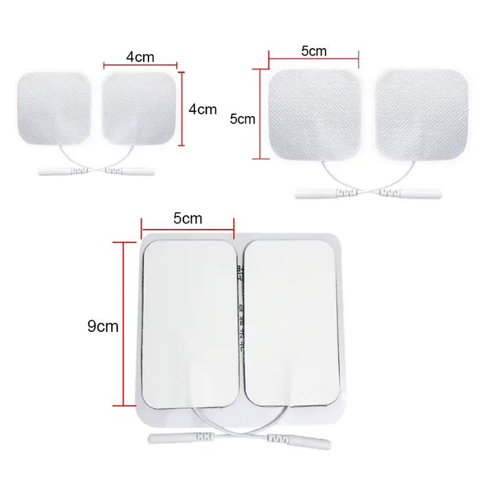 10/20 pièces Électrodes de remplacement auto-adhésives en gel et tissu non-tissé pour stimulateur musculaire et appareil de thérapie numérique TENS
