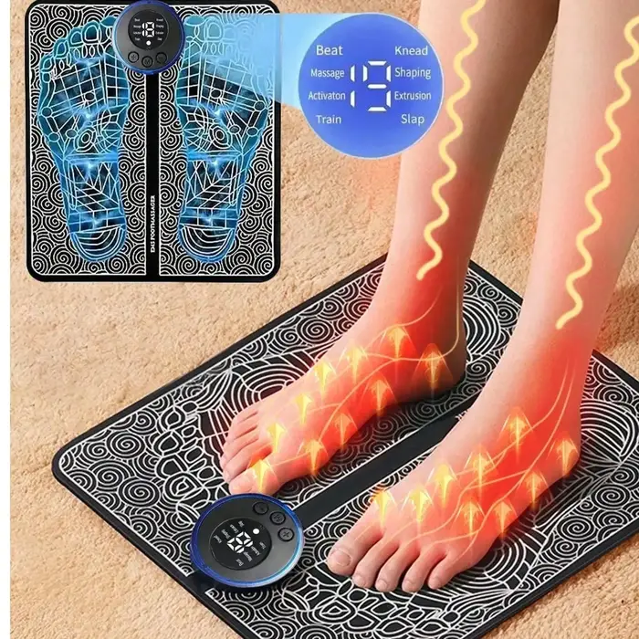 Masseur de pieds EMS, coussin de Massage Rechargeable
