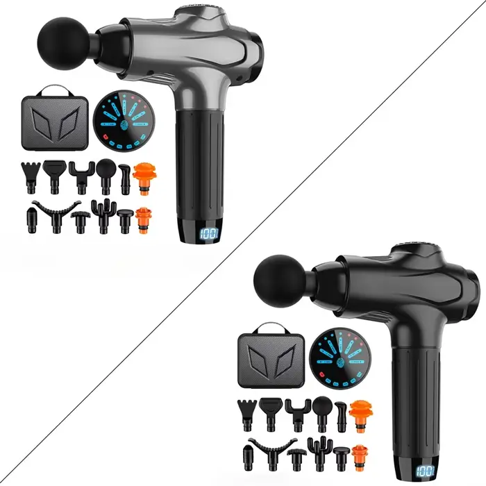 Pistolet de massage intelligent à vibrations professionnel, portable, avec 12 têtes, pour détendre l
