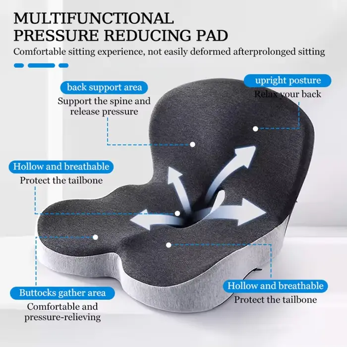 Coussin de siège en mousse à mémoire de forme pour chaises de bureau et conducteurs de camion