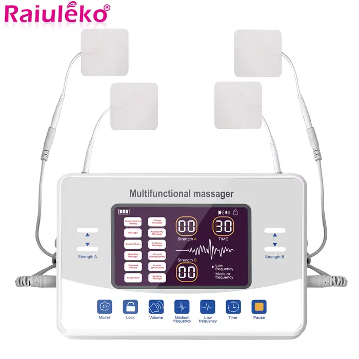 Électrostimulateur dizaines électrodes Massage stimulateur musculaire électrique masseur de dos pour corps pied