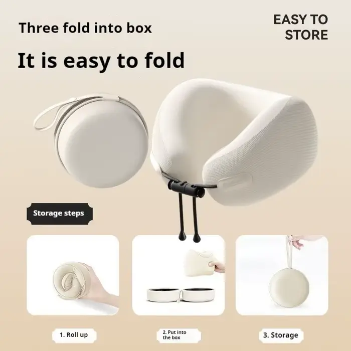 Coussin de cou en mousse à mémoire de forme en forme de U, oreiller de voyage doux pour soins de santé, oreiller cervical pour avion