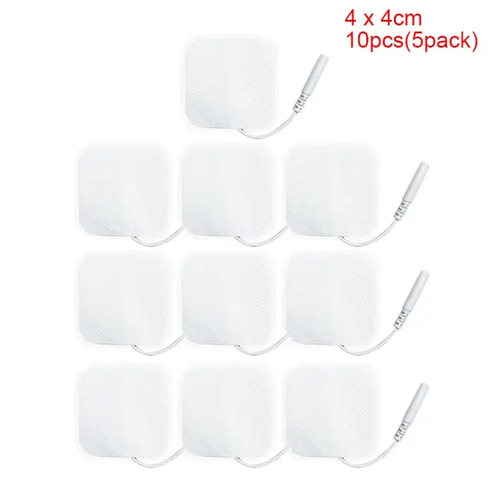 10/20 pièces Électrodes de remplacement auto-adhésives en gel et tissu non-tissé pour stimulateur mu