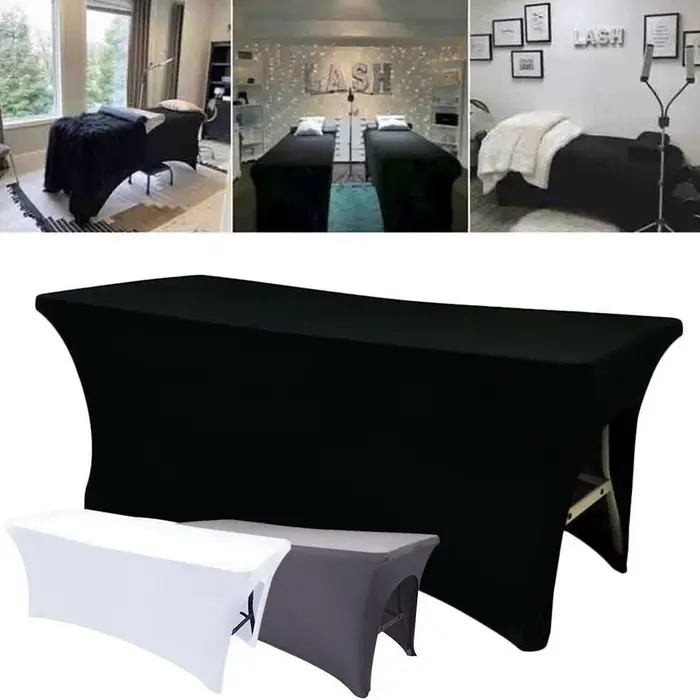 Salon de beauté Massage lit couverture Spa Table feuille