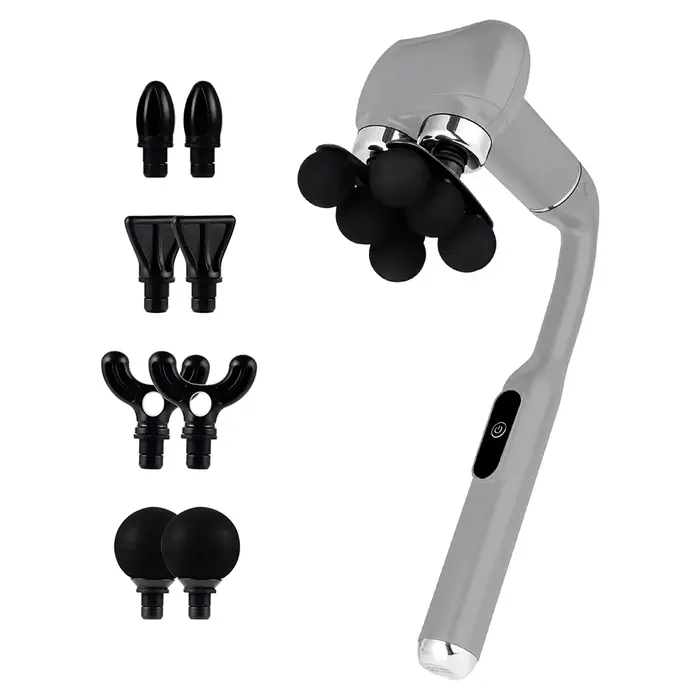 Pistolet de massage électrique portatif à 6 têtes pour tissus profonds, vibrations haute fréquence,