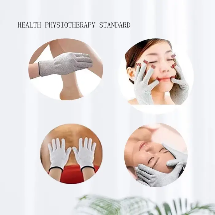 Offre spéciale TENS/EMS gants de Massage 4 Mode stimulateur musculaire de la paume Portable beauté physiothérapie poche soulagement de la douleur masseur gant