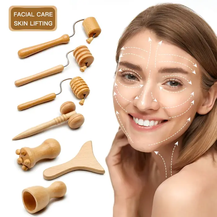 Masseur de Spa en bois pour le visage