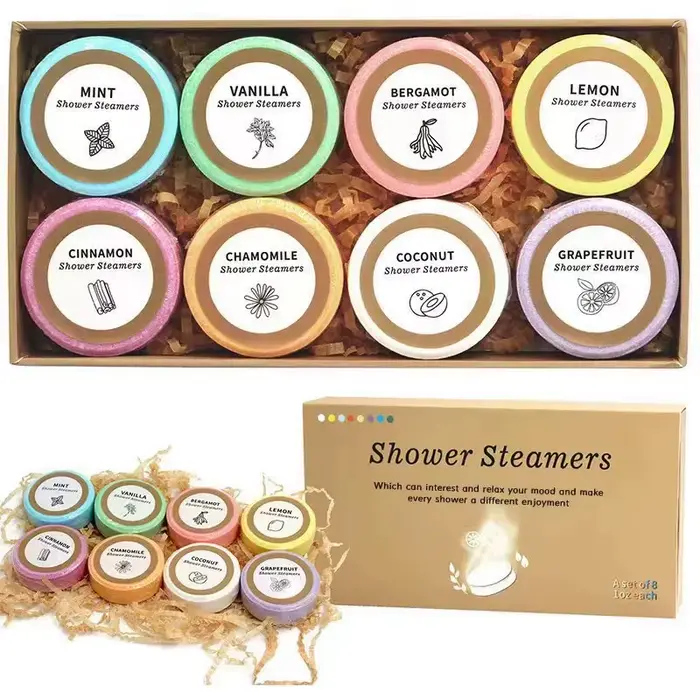Ensemble de 8 comprimés de sel de bain, bain spa relaxant naturel pour baignoire, soin du corps adap