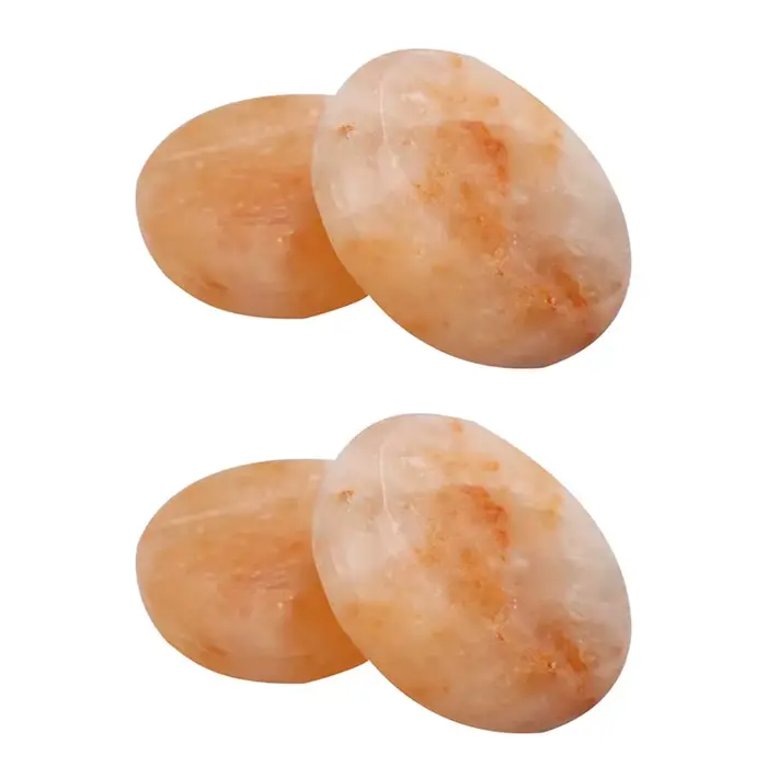 Pierres chaudes ovales pour thérapie, massage par hydrothérapie, sel naturel de l'Himalaya, cristal 