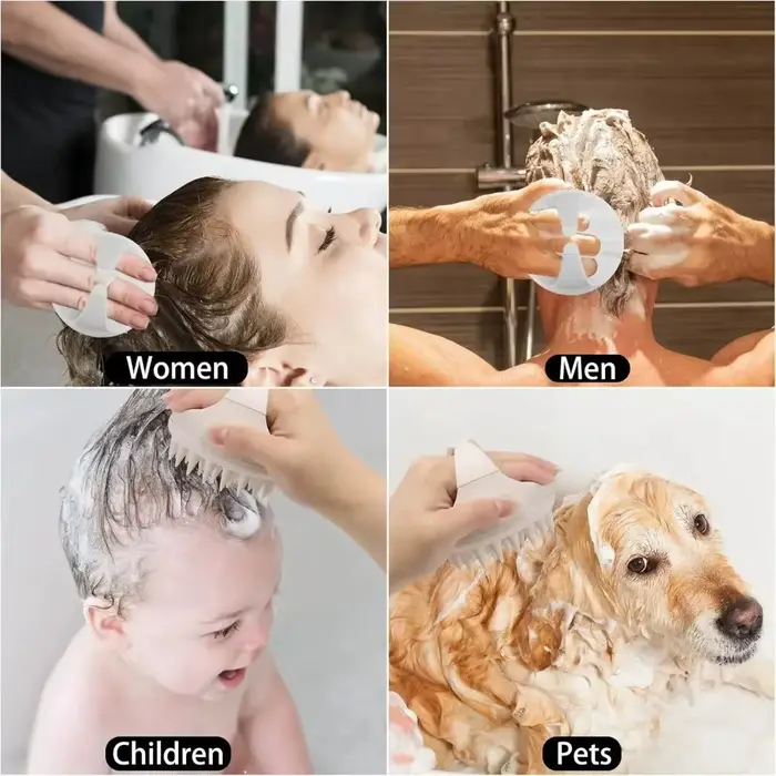 Brosse de massage du cuir chevelu en silicone