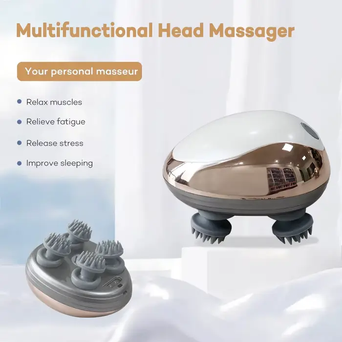 Mini Machine de Massage de tête en Silicone pour cuir chevelu