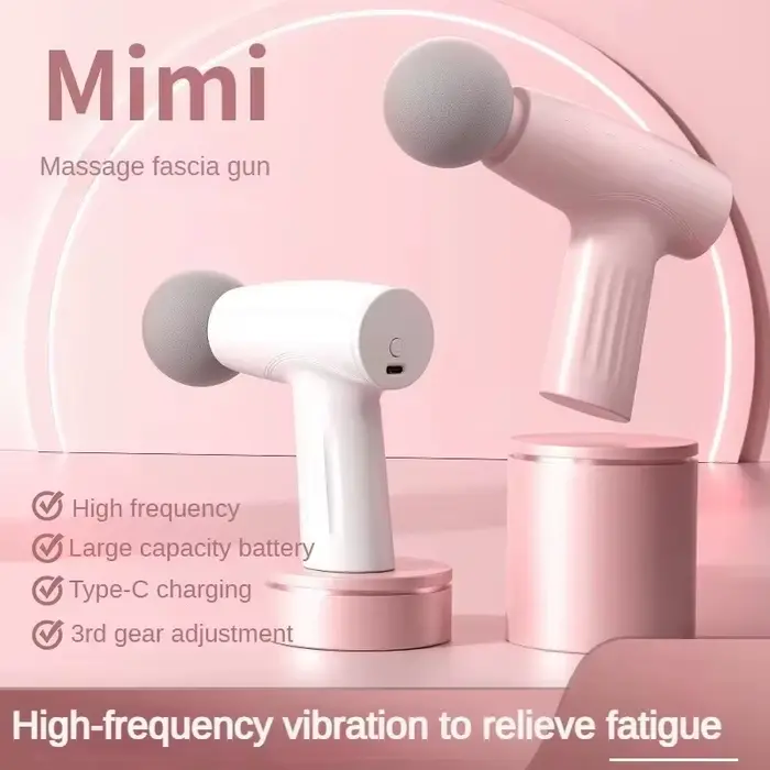 Mini pistolet de Massage musculaire rose, pistolet de Massage portatif pour tissus profonds, pistole