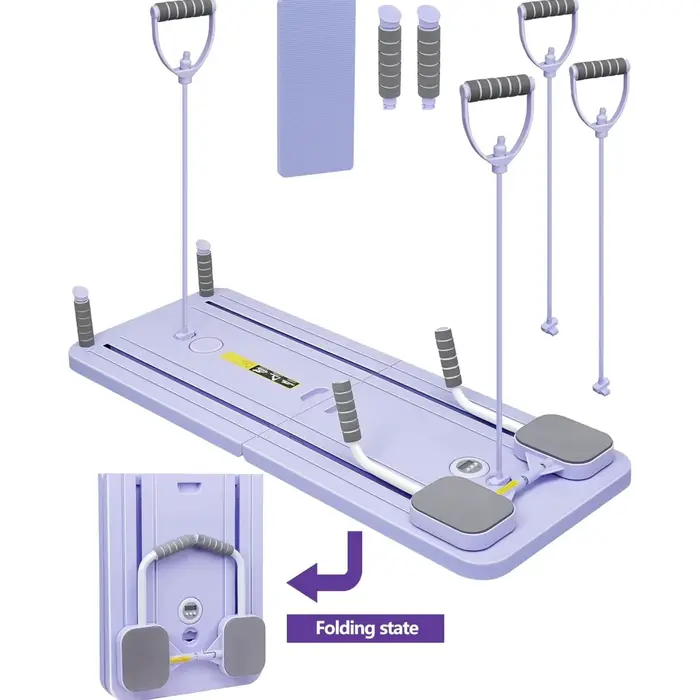 Planche de Pilates professionnelle portable et pliable 5-en-1 pour exercices abdominaux, machine d'é