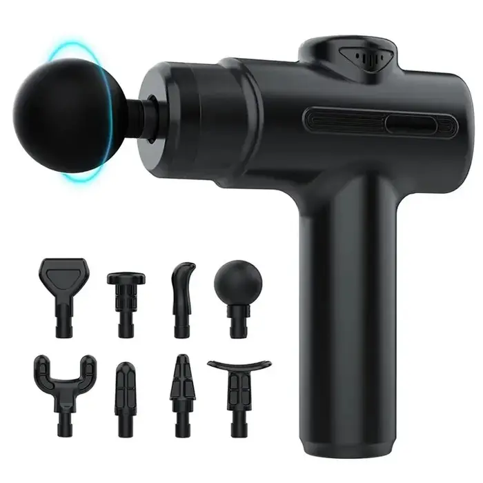 Pistolet de massage électrique pour les tissus profonds avec 8 têtes interchangeables pour les bras