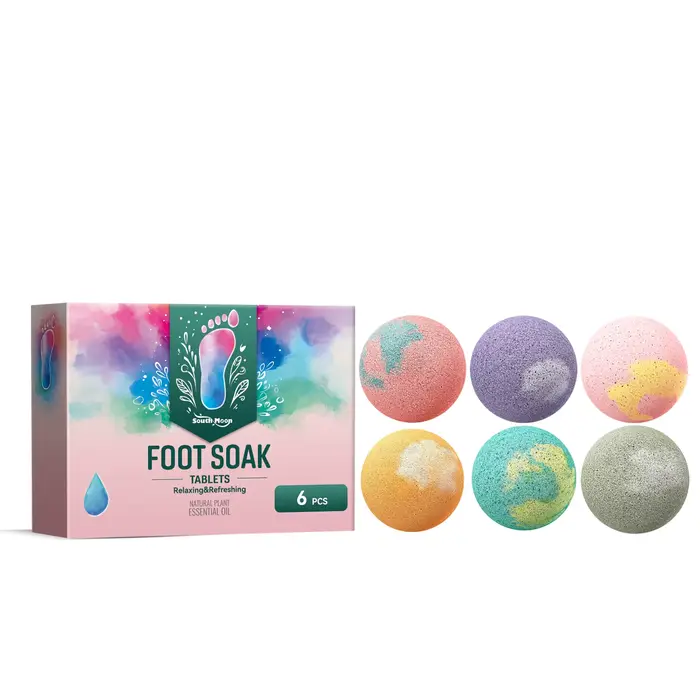 Balle de bain de pieds à l'aromathérapie, anti-stress, anti-dessèchement, anti-crevasses, nettoyante