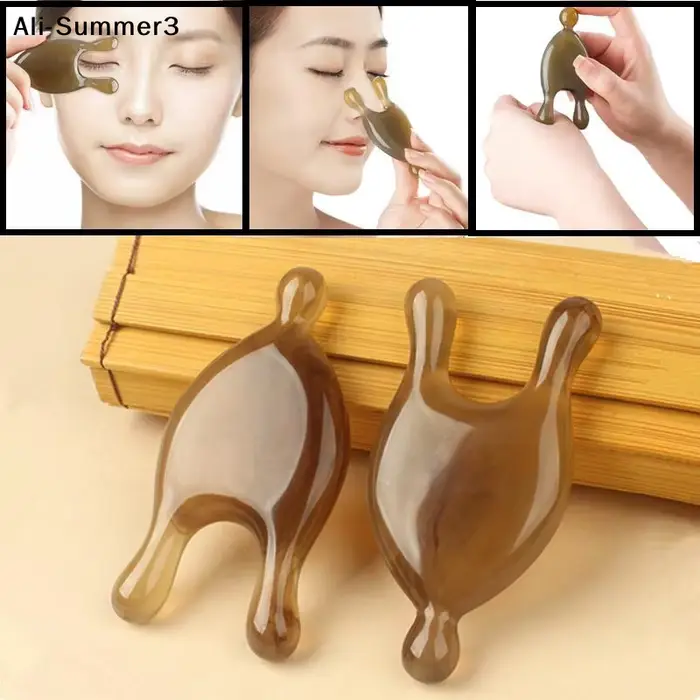【Au】【A3】Peigne de massage en résine Guasha pour le visage et les yeux