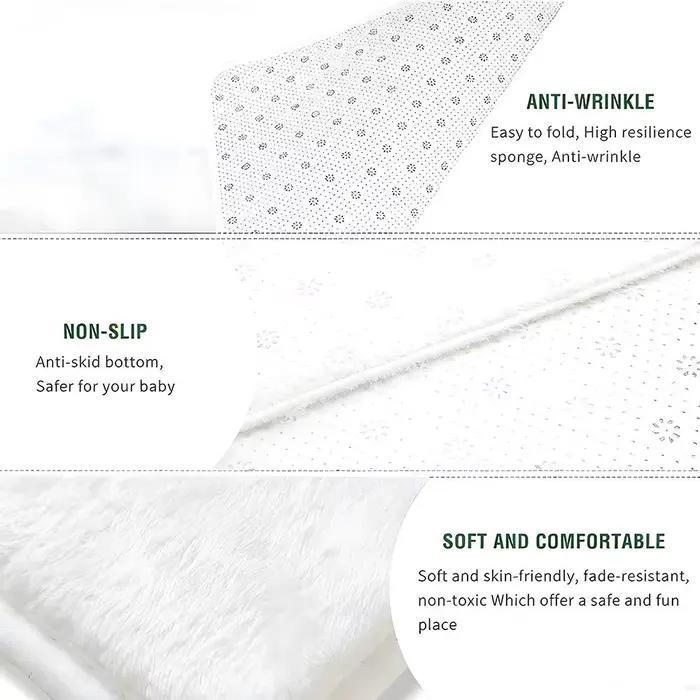 Tapis de sol en flanelle épaisse et douce