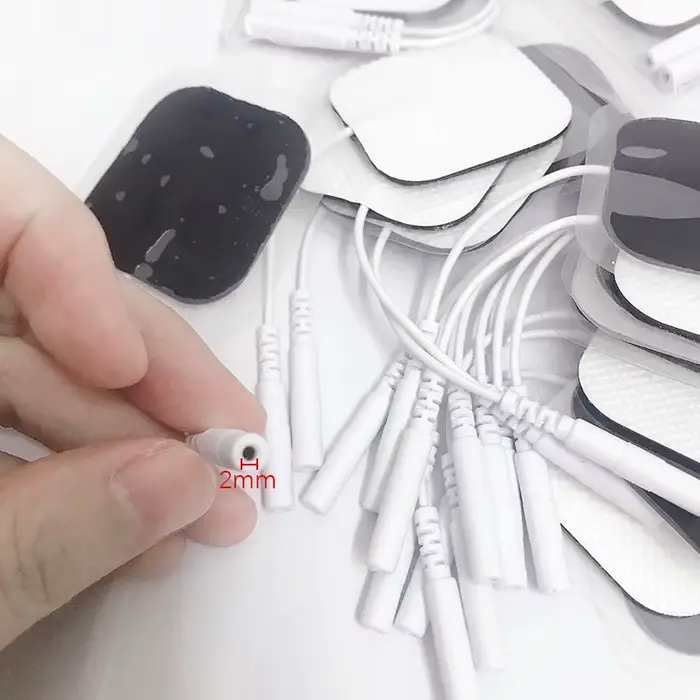 10/20 pièces Électrodes de remplacement auto-adhésives en gel et tissu non-tissé pour stimulateur musculaire et appareil de thérapie numérique TENS