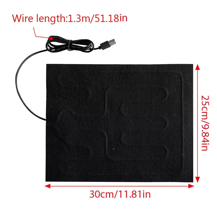 Feuille chauffante pliante USB