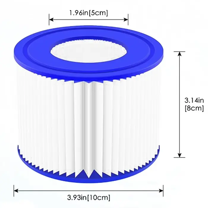 Filtres à cartouche de 6 pièces pour piscines de spa paresseuses Lay-Z – Convient à Miami Vegas Monaco VI