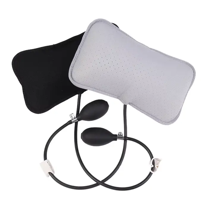 Oreillers conception orthopédique pour soulager les maux de dos Portable cou épaule Posture Massage Correct coussin de soutien lombaire gonflable