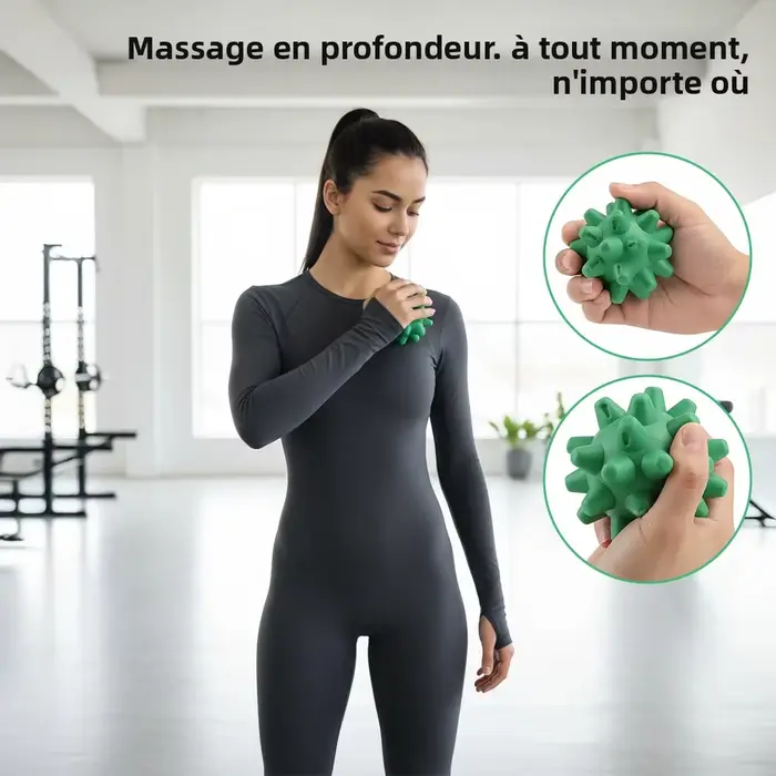 Balle de massage hérisson pour relaxation musculaire profonde