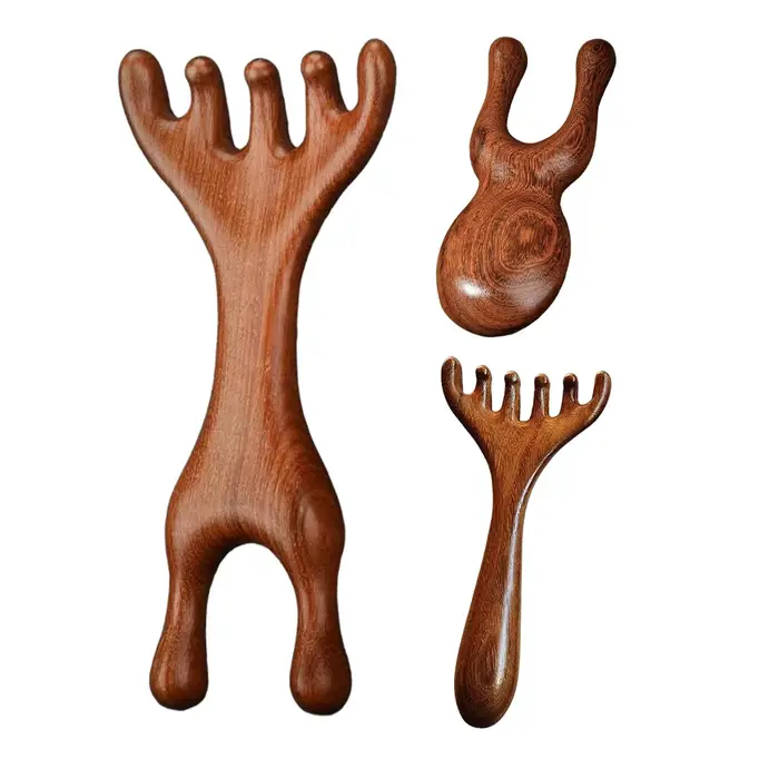 Masseur de cuir chevelu en bois de santal