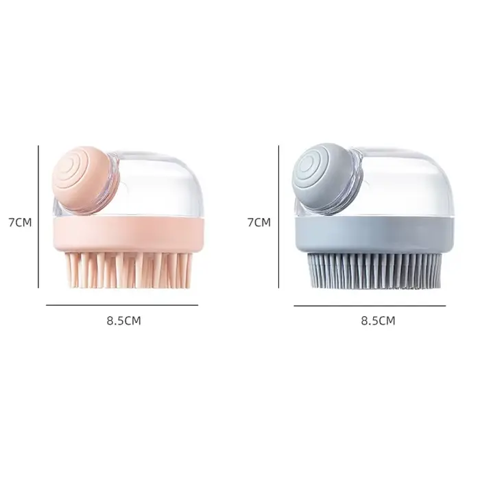 Brosse de massage en silicone pour le cuir chevelu