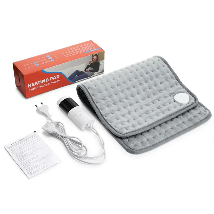 Coussin chauffant électrique 58x29CM, couverture chauffante avec thermostat, coussin chaud pour cram