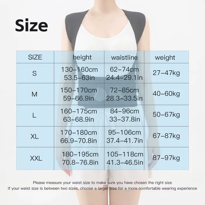 Correcteur de posture dorsal pour femmes et hommes