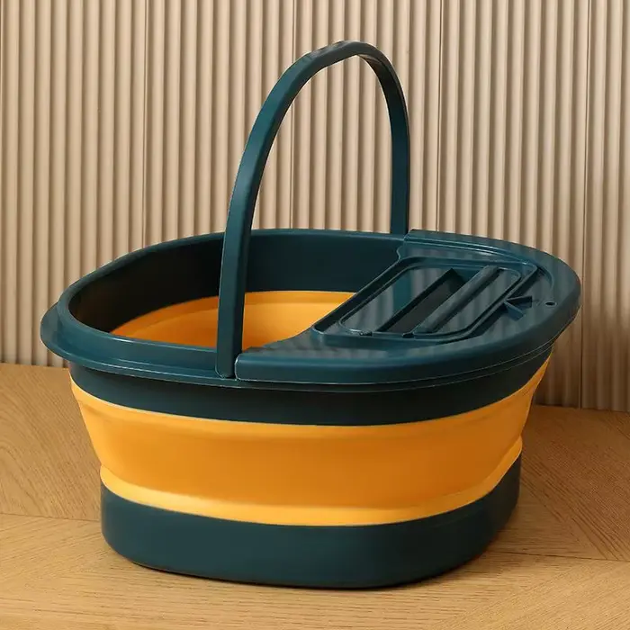Baignoire pliable en TEP pour les pieds, avec fonction de maintien de la chaleur, antidérapante, pou