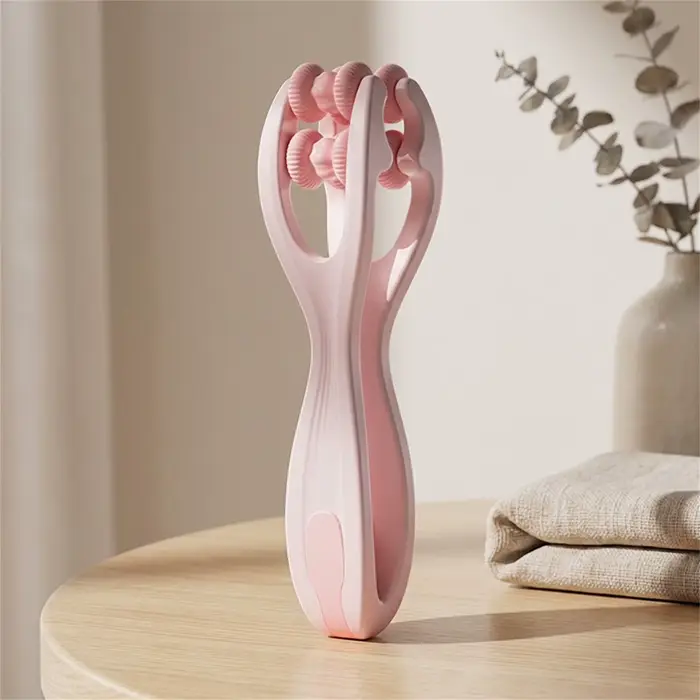 Masseur de doigts portable avec double rouleau ergonomique pour soulager la douleur des mains