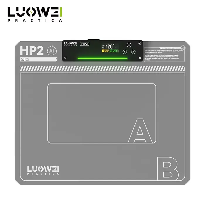 LUOWEI LW-HP2 15 ''AI coussin chauffant intelligent contrôle de température double Zone 1.74 ''affichage commande vocale chauffage rapide pour la réparation de tablettes de téléphone