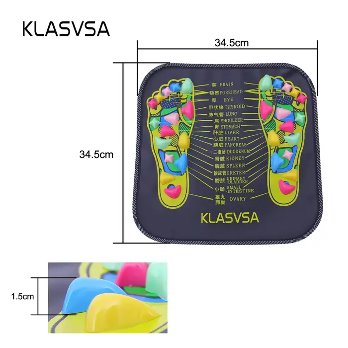 KLASVSA Réflexologie Marche Pierre de massage de Pied Jambe Douleur Soulager Relief