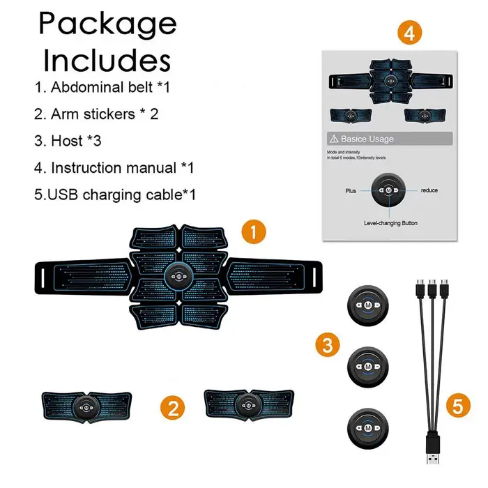 Eletroestimulador EMS stimulateur musculaire Abdominal masseur électrique électrostimulation entraîneur de hanche équipement de Fitness de gymnastique à domicile