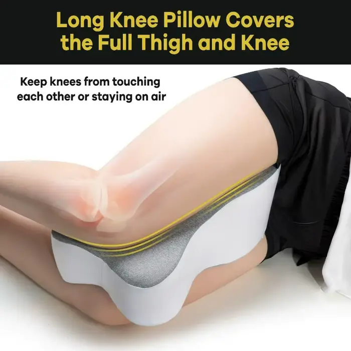 Oreiller en mousse à mémoire de forme grand format pour les jambes et les genoux