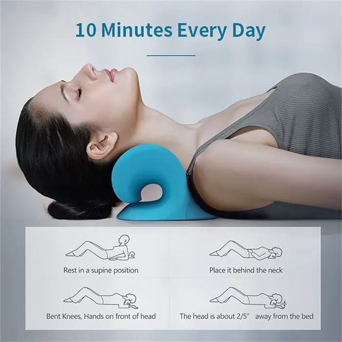 Oreiller relaxant pour le cou et les épaules en forme de C