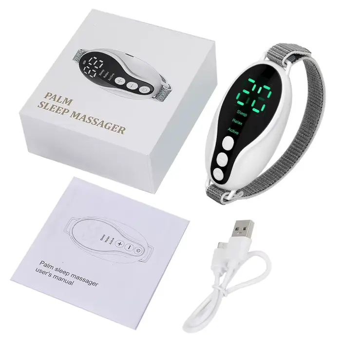 Nouveau 1 ensemble portable 20 niveaux EMS aide au sommeil traitement de Relaxation microcourant imp