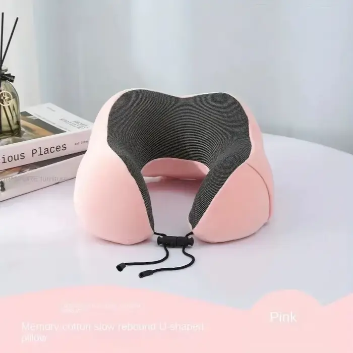 Oreiller de voyage doux en forme de U, soins de santé, mousse à mémoire de forme, oreiller cervical pour avion, coussin de cou