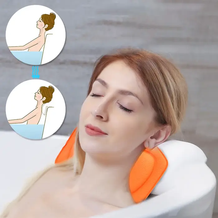 NICEYARD 21*31 cm cou baignoire coussin SPA bain oreiller doux appui-tête avec ventouse salle de bain fournitures accessoires de bain