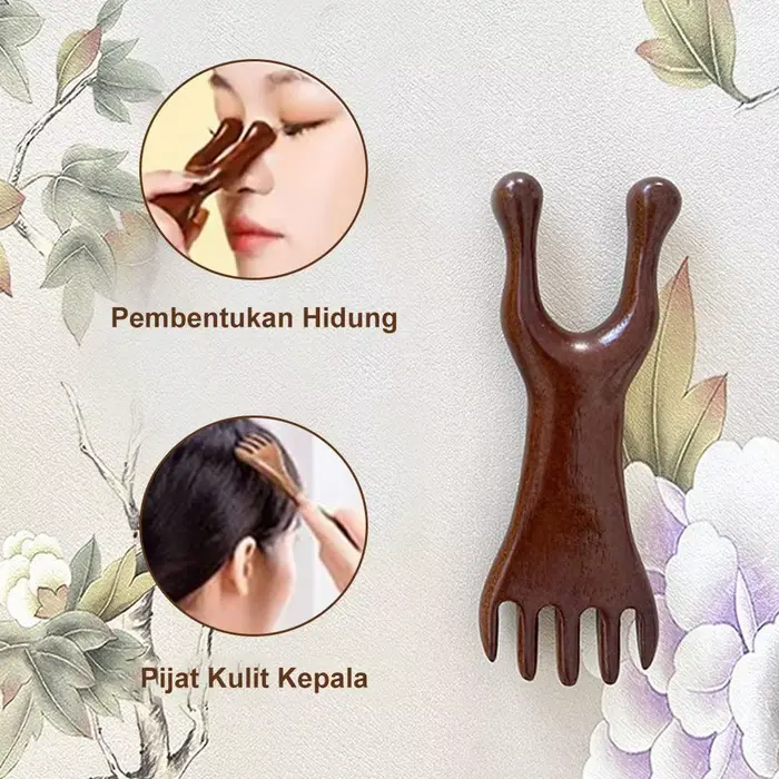 Peigne de massage du cuir chevelu multifonctionnel en forme de corne de cerf