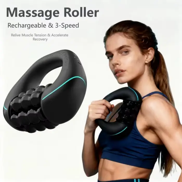 Rouleau de massage électrique rechargeable à 3 vitesses, thérapie par percussion pour soulager tout 