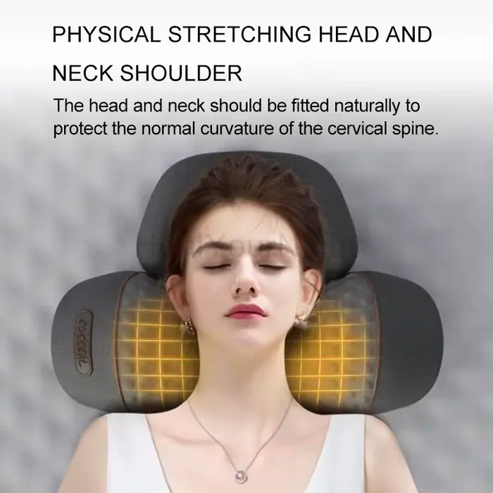 Oreiller électrique de Massage du cou, masseur de cou à vibrations chauffantes, Traction cervicale d
