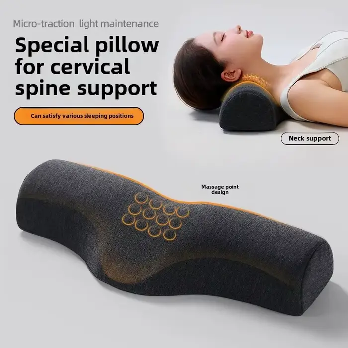 Oreiller ergonomique en mousse à mémoire de forme pour le soutien du cou et des épaules