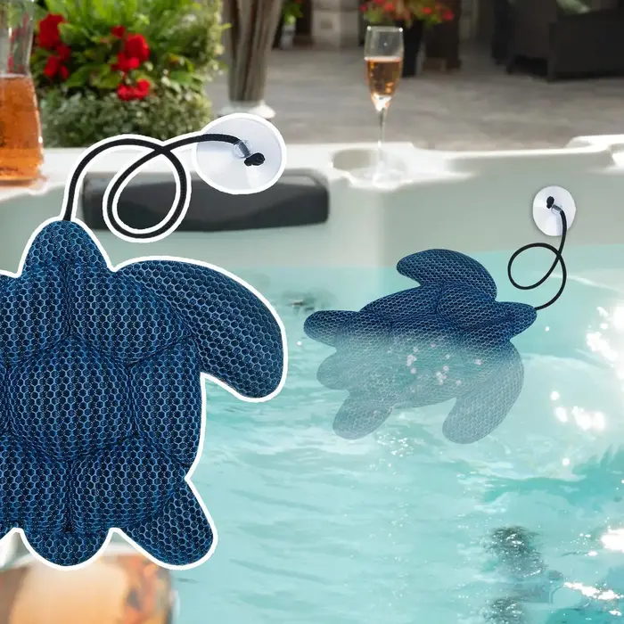 Éponge absorbante réutilisable pour spa, filtre en mousse en forme de tortue flottante, éliminateur de saleté et de graisse pour baignoire et jacuzzi