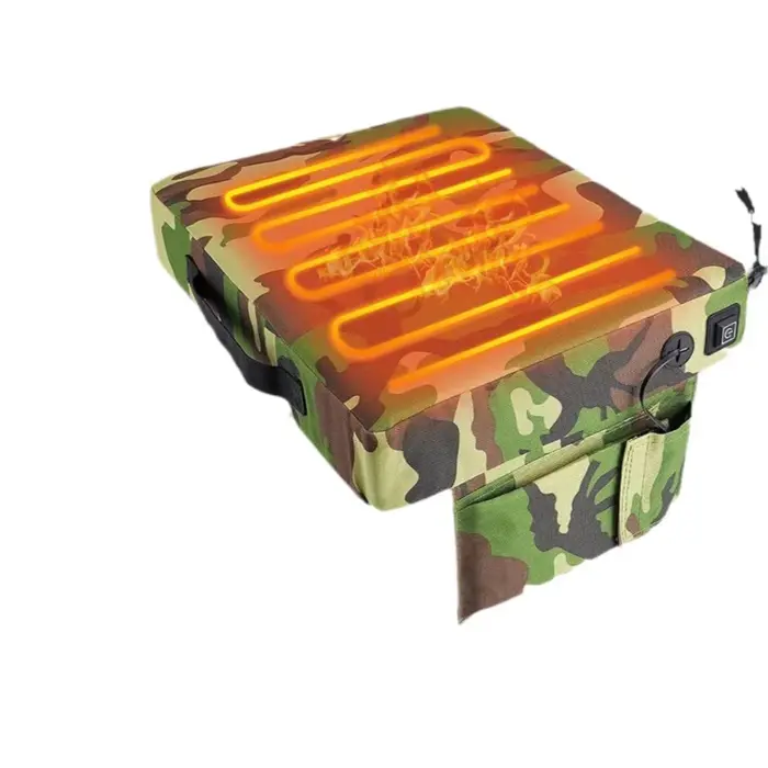 Coussin de siège chauffant camouflage pour champs de sport Coussin de siège chauffant extérieur pour
